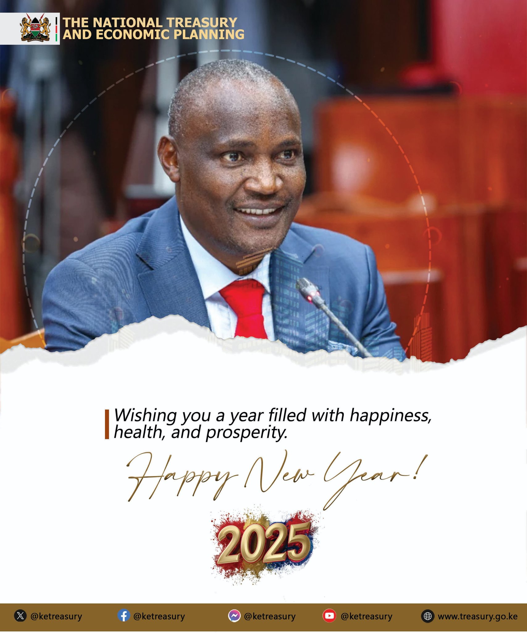 CS National Treasury wishes Kenyans a Happy New Year