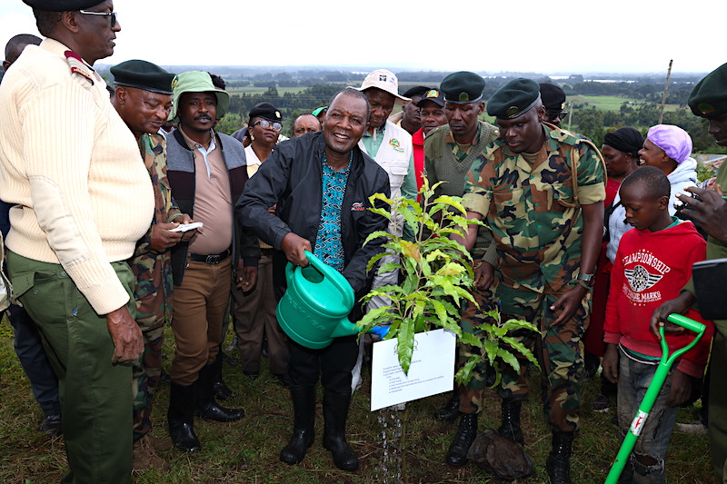 CS Prof. Ndung’u led tree planting exercise in Nyandarua