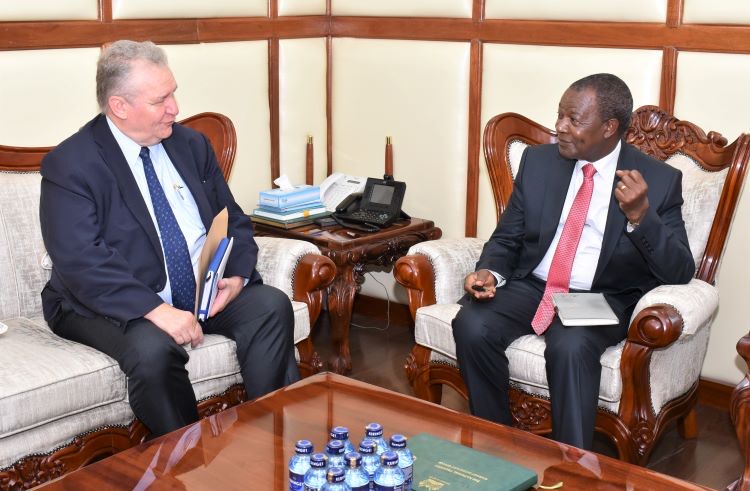 Treasury CS hosts Belgium Ambassador