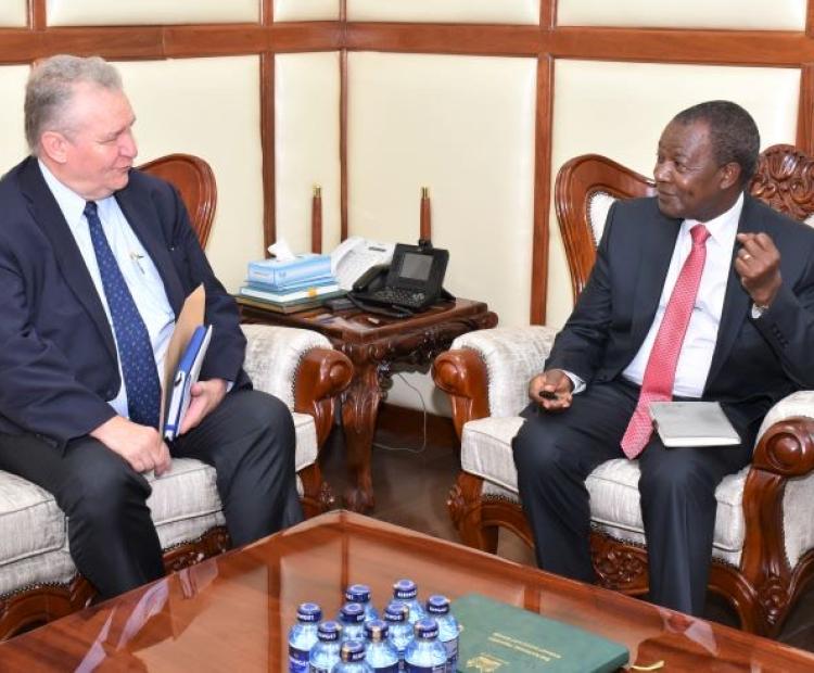 Treasury CS hosts Belgium Ambassador